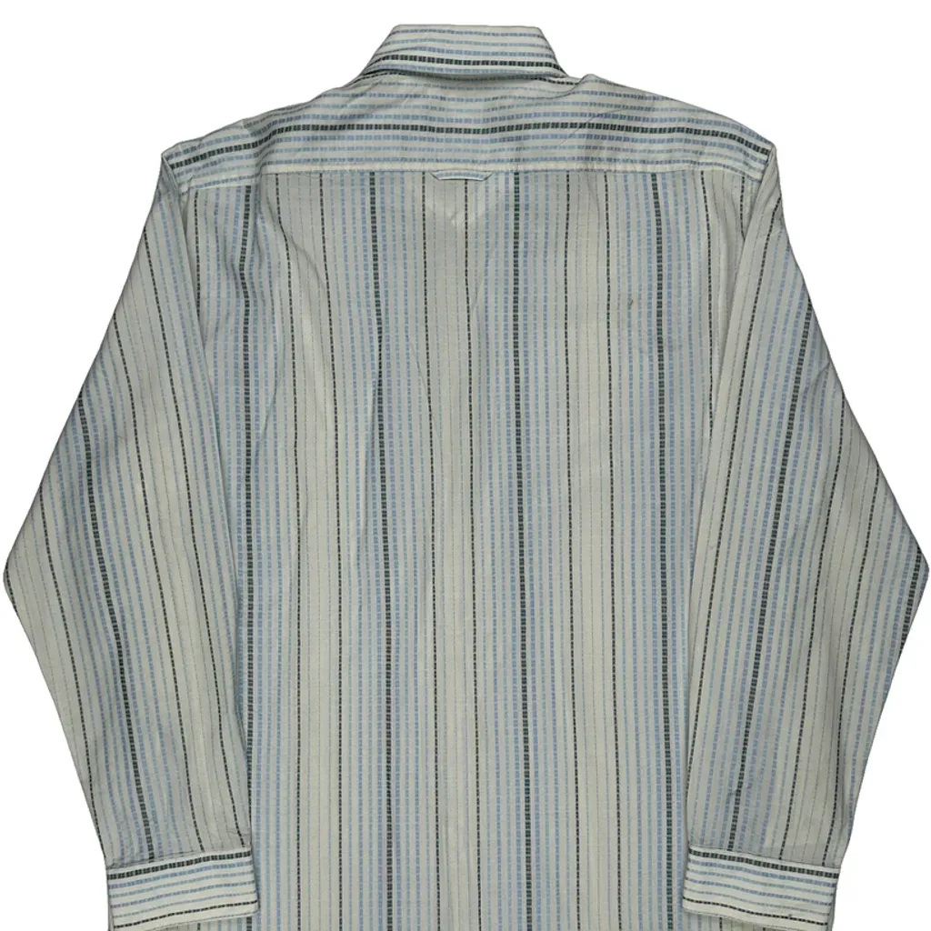 Boss Striped Shirt - XL Blue Cotton - Image 7