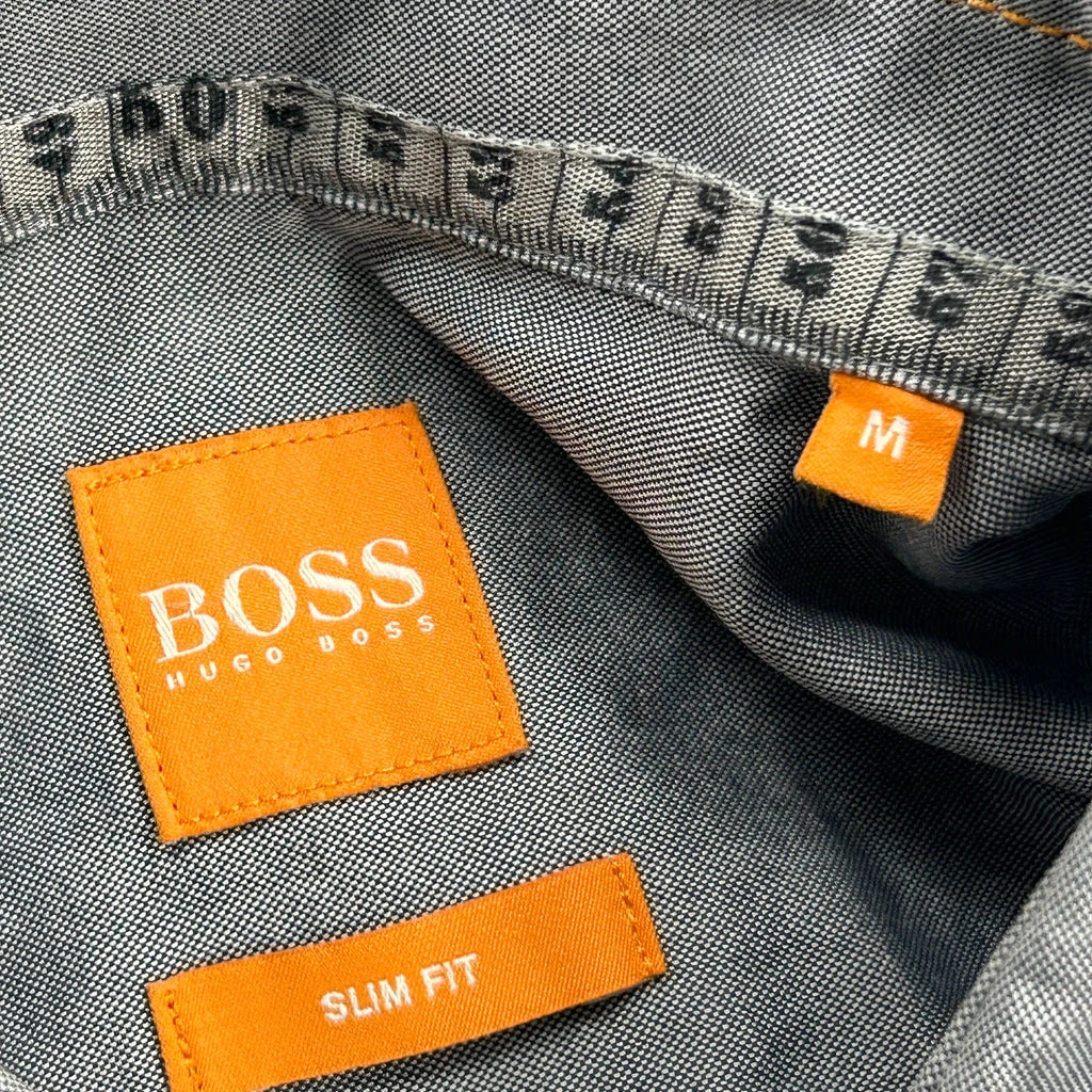 Boss Slim Fit Shirt - Medium Gray Cotton - Image 3