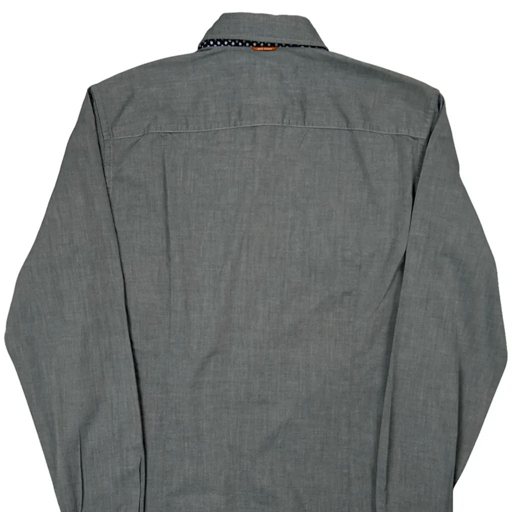 Boss Slim Fit Shirt - Medium Gray Cotton - Image 7