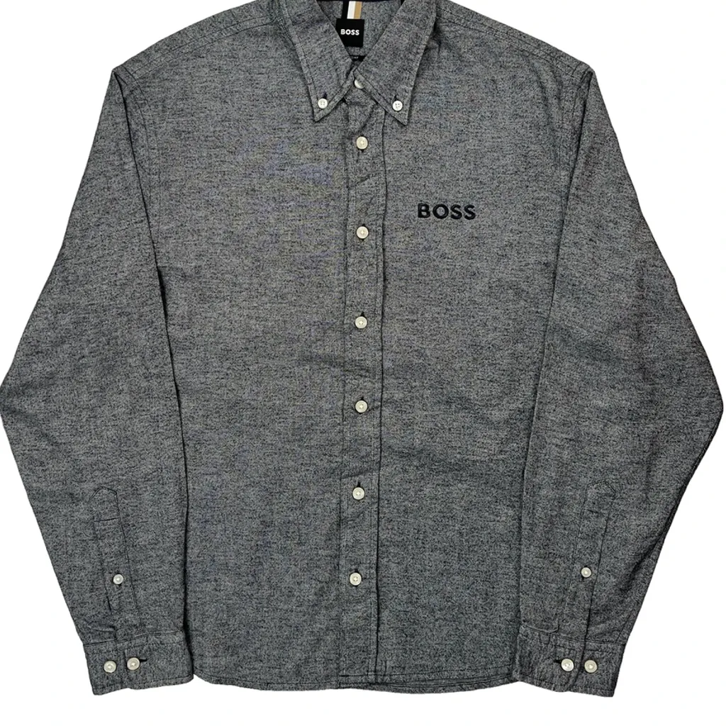 Boss Shirt - Large Grey Cotton - Image 4