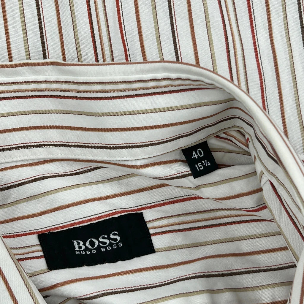 Boss Striped Shirt - Medium White Cotton - Image 3