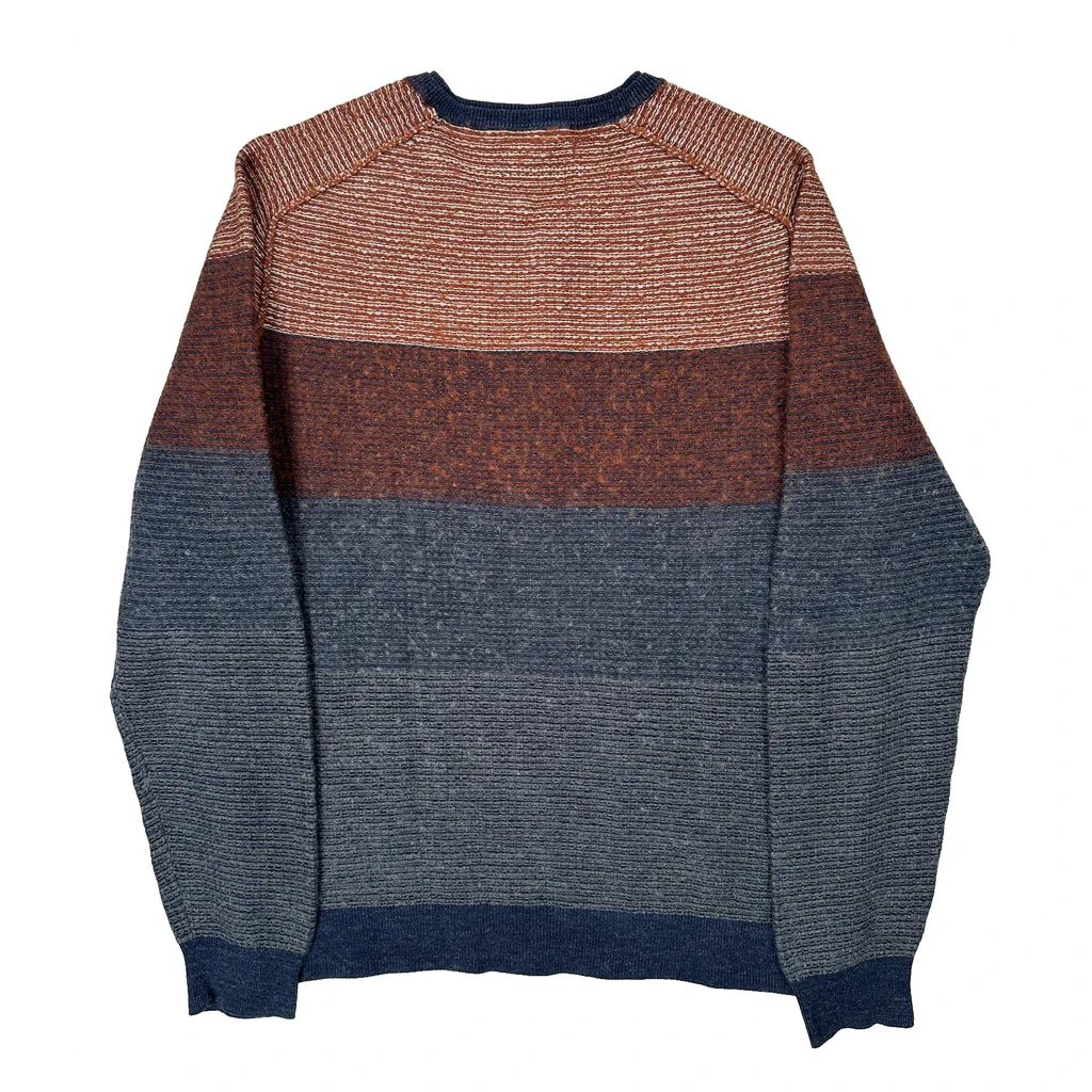 Boss Striped Sweater - XL Blue Wool Blend - Image 2
