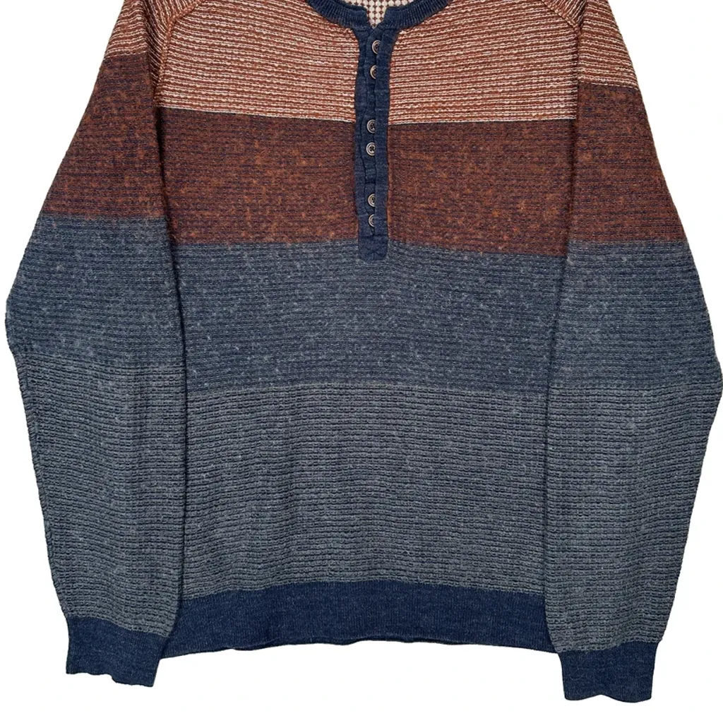 Boss Striped Sweater - XL Blue Wool Blend - Image 5