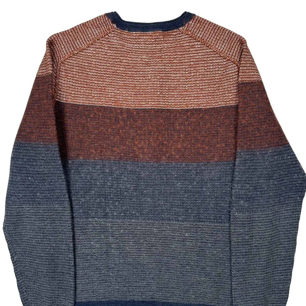 Boss Striped Sweater - XL Blue Wool Blend - Image 7