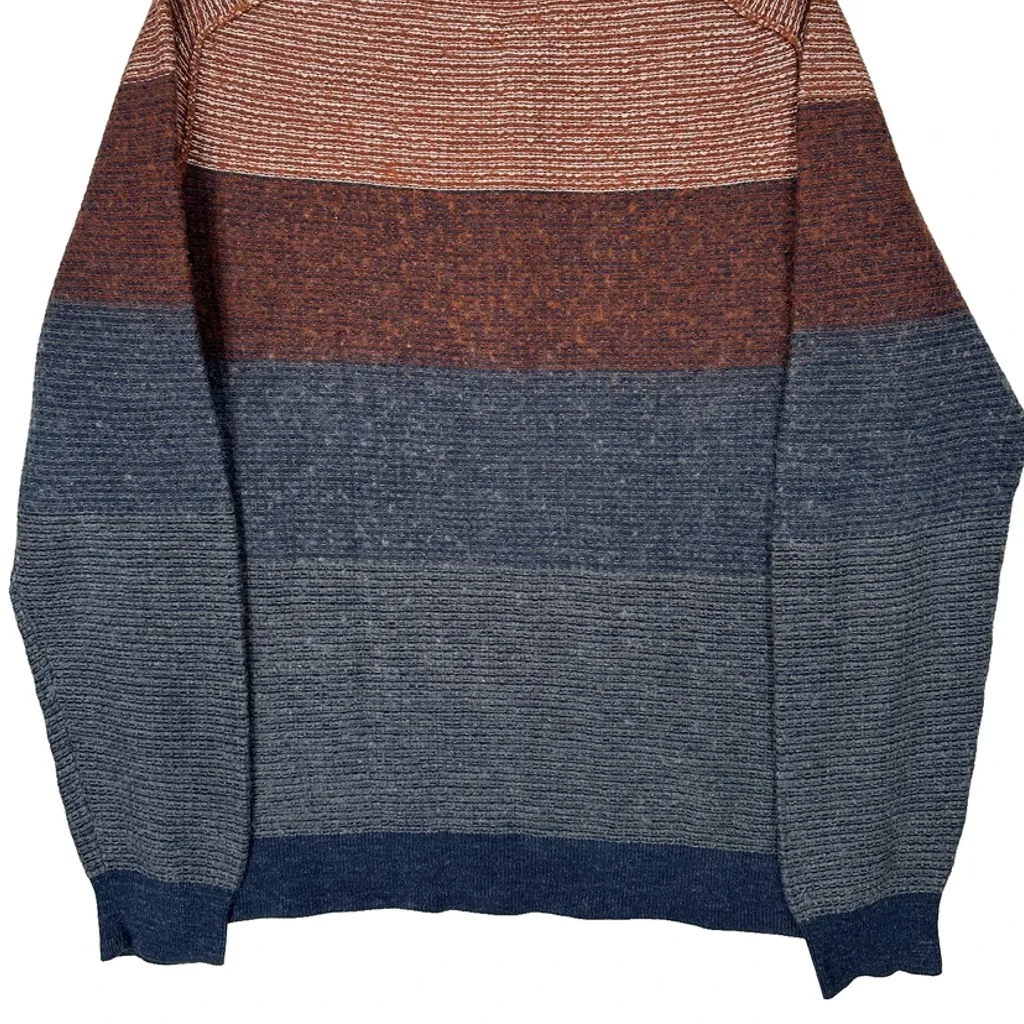 Boss Striped Sweater - XL Blue Wool Blend - Image 8
