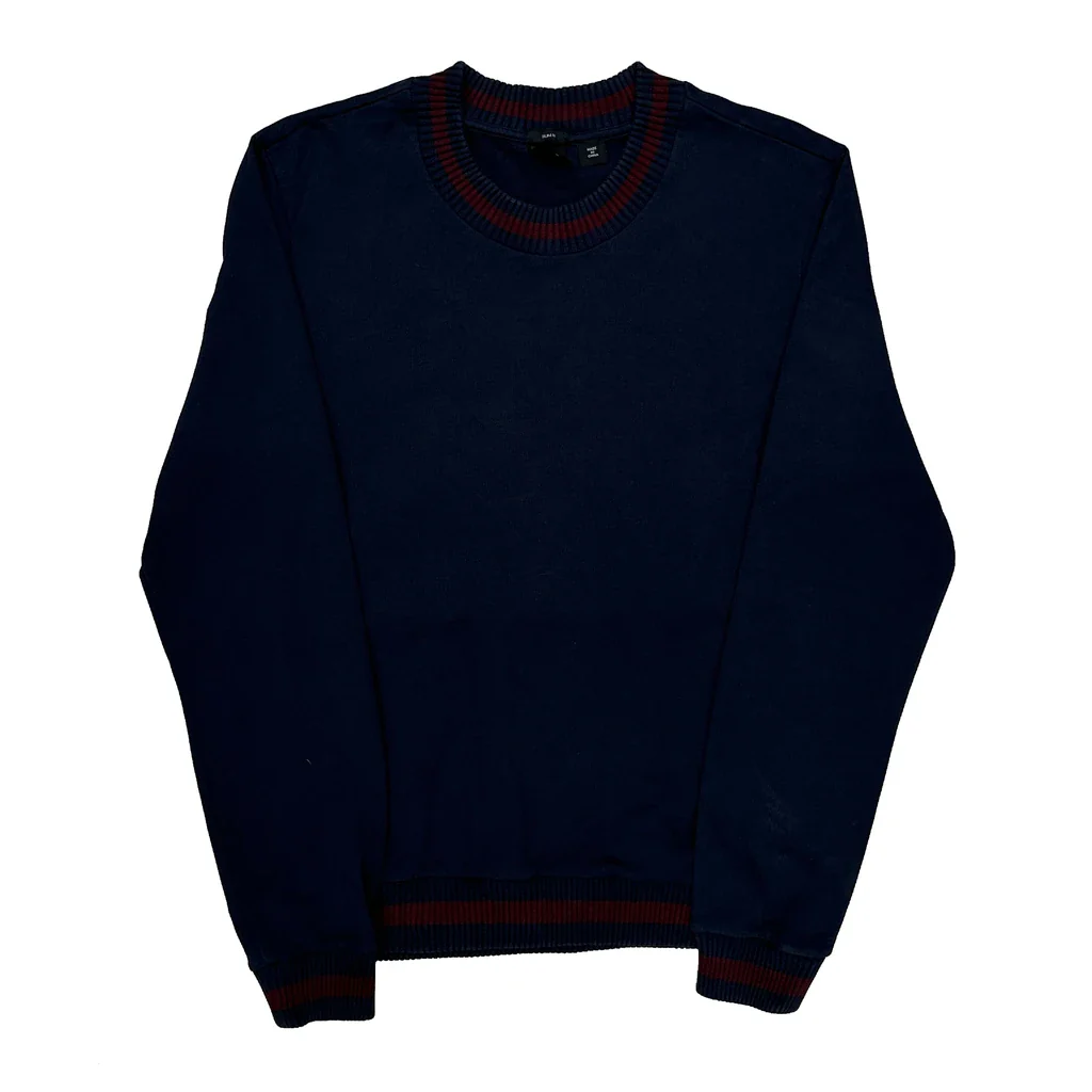 Boss Slim Fit Sweatshirt - Large Navy Cotton