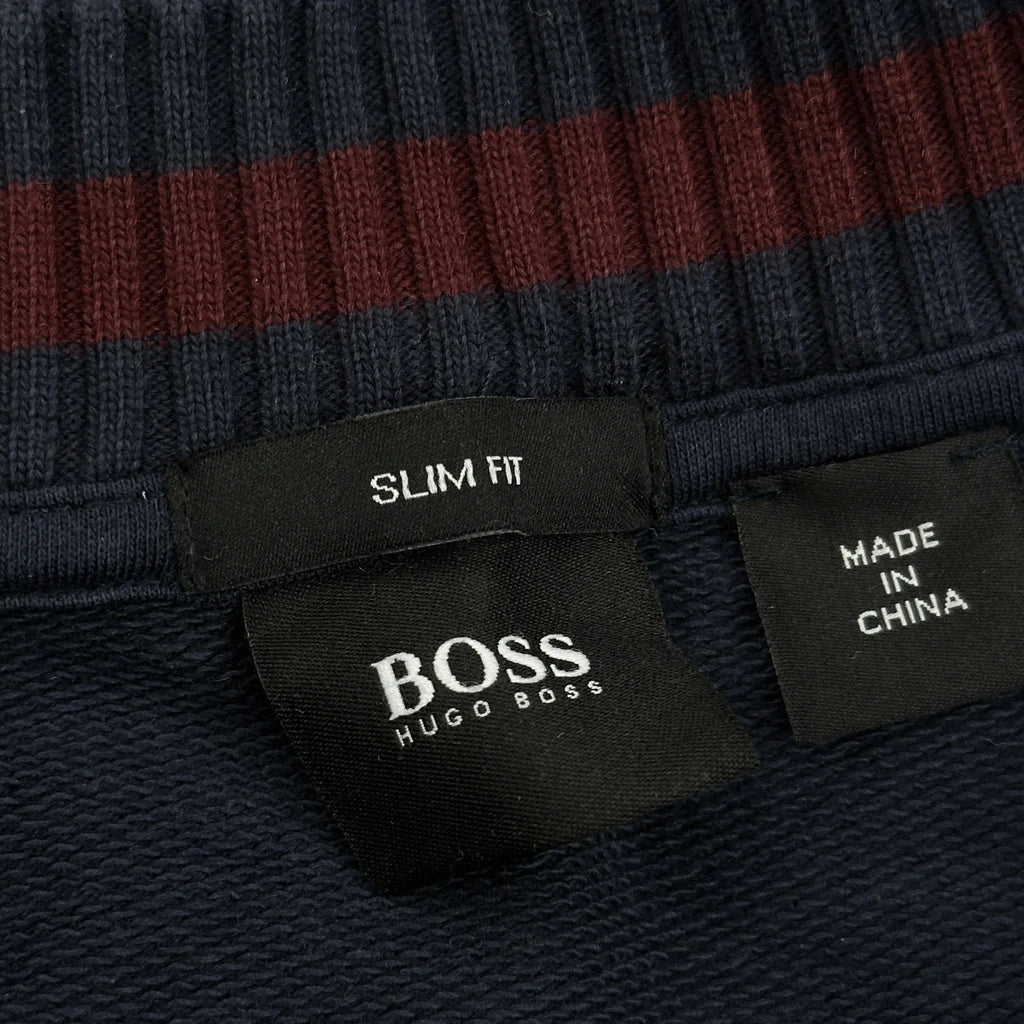 Boss Slim Fit Sweatshirt - Large Navy Cotton - Image 3