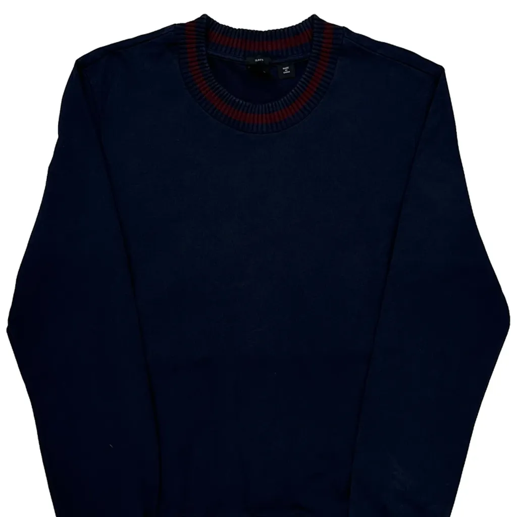 Boss Slim Fit Sweatshirt - Large Navy Cotton - Image 5