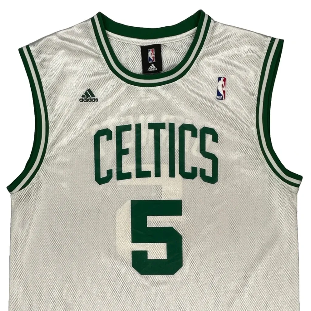 Boston Celtics Adidas Nba Jersey - Large White Polyester - Image 4