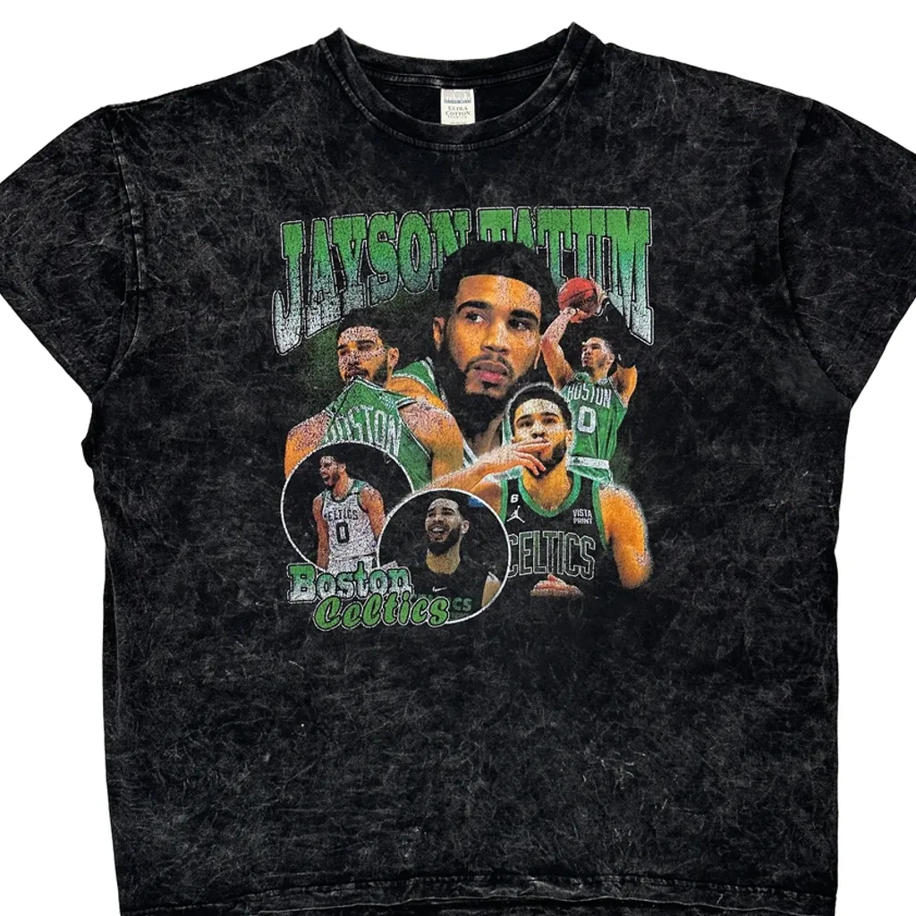 Boston Celtics Gildan Graphic T-Shirt - 2XL Black Cotton - Image 4