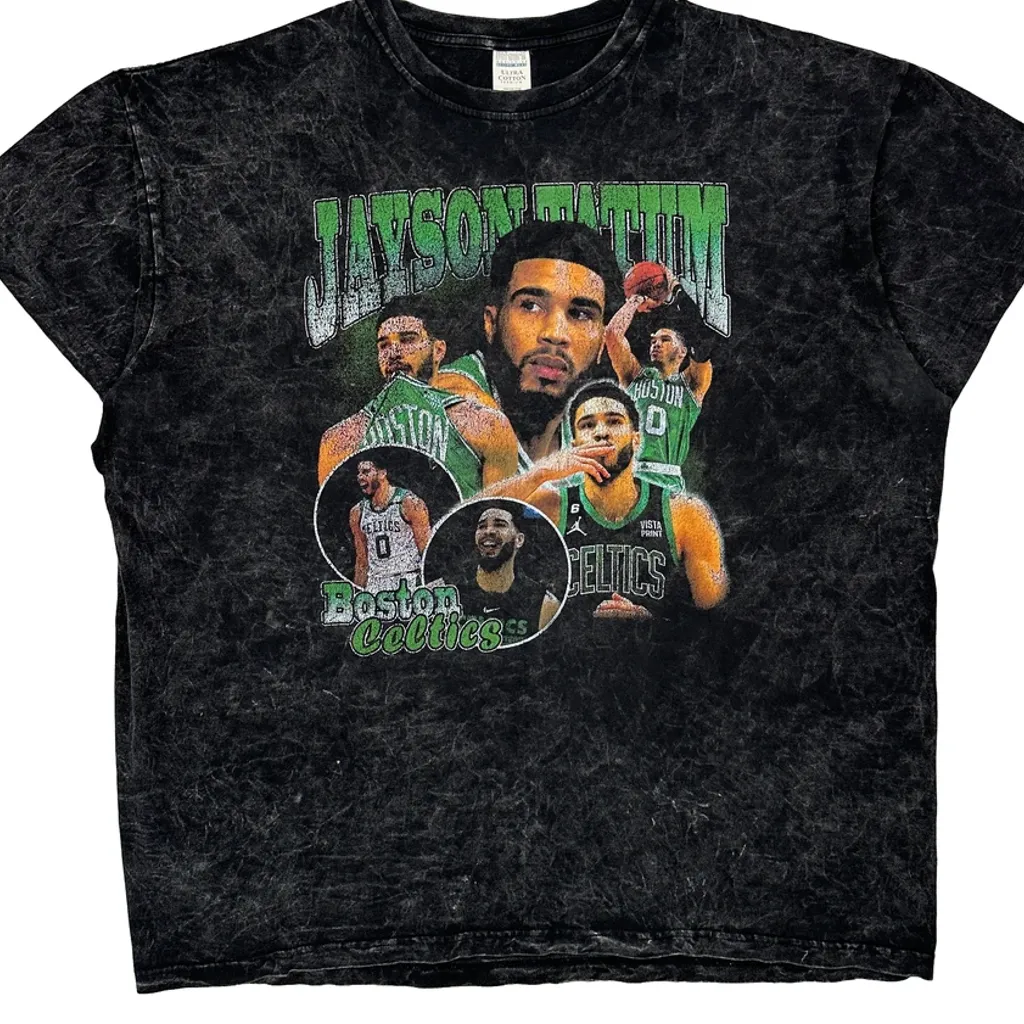 Boston Celtics Gildan Graphic T-Shirt - 2XL Black Cotton - Image 5