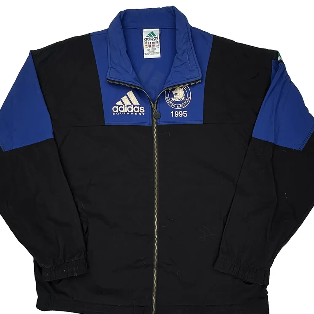 Boston Marathon 1995 Adidas Equipment Graphic Track Jacket - XL Black Polyester - Image 4