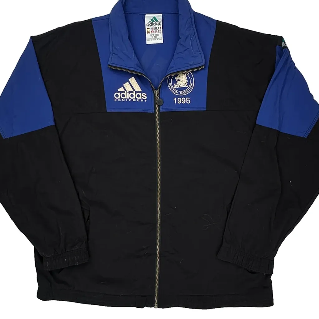 Boston Marathon 1995 Adidas Equipment Graphic Track Jacket - XL Black Polyester - Image 5