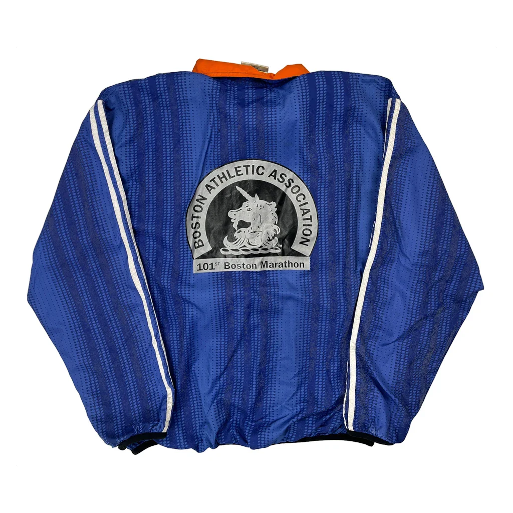 Boston Marathon Adidas Equipment Graphic Windbreaker - Large Orange Polyester - Image 2