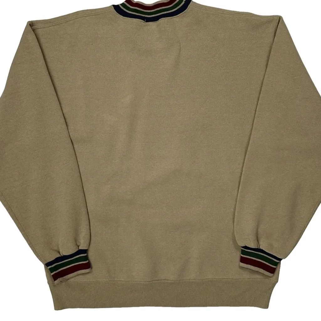 Boston University Unbranded College Sweatshirt - Medium Beige Cotton - Image 6
