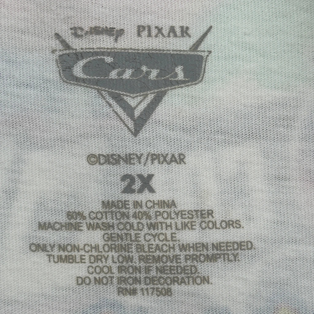 Boys Disney Lightning Mcqueen T-Shirt - 2XL White Cotton Blend - Image 3