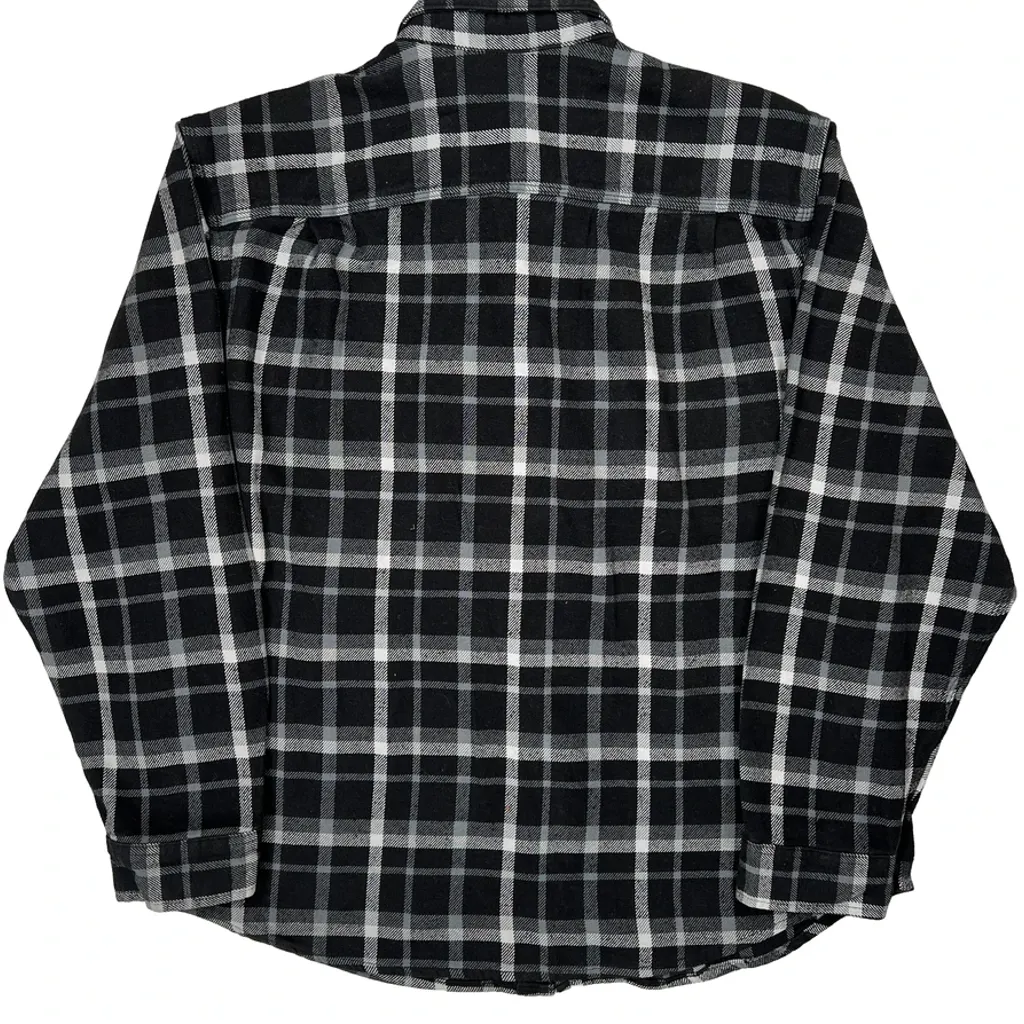 Brahma Checked Flannel Shirt - XL Black Cotton - Image 6