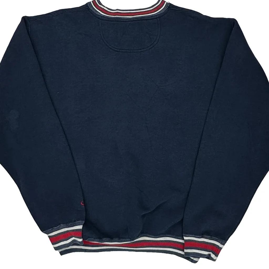 Braves Logo Athletics Mlb Sweatshirt - Medium Navy Cotton Blend - Image 6
