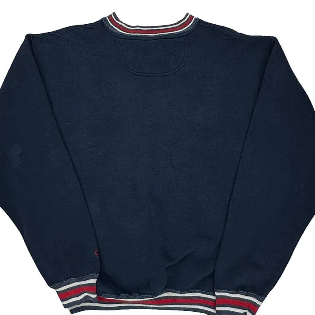 Braves Logo Athletics Mlb Sweatshirt - Medium Navy Cotton Blend - Image 7