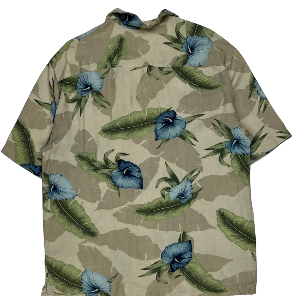 Breakwater Floral Hawaiian Shirt - Large Beige Cotton - Image 7