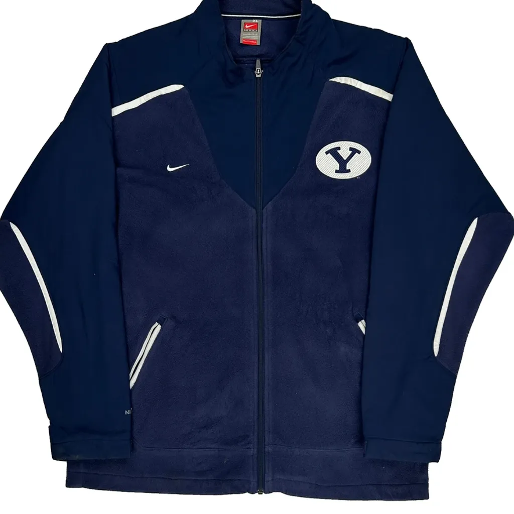 Brigham Young University Nike College Fleece Jacket - XL Navy Polyester - Image 5