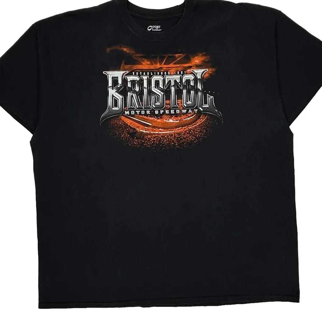 Bristol Motor Speedway Port & Company Graphic T-Shirt - 2XL Black Cotton - Image 4
