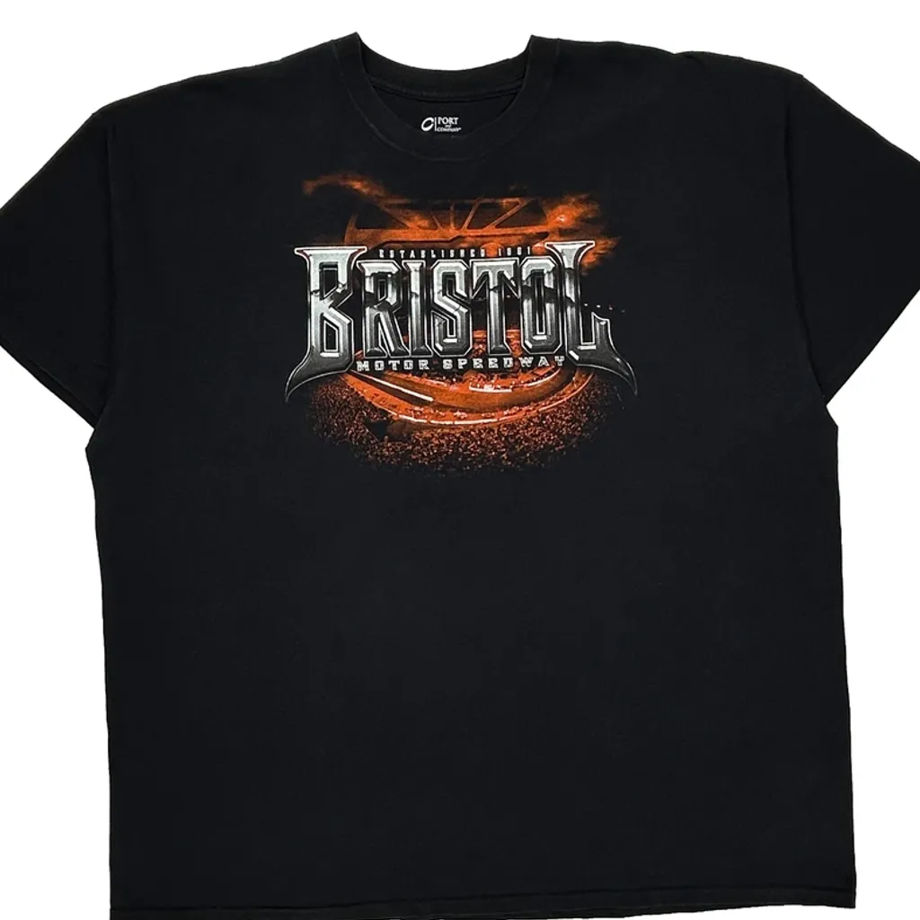 Bristol Motor Speedway Port & Company Graphic T-Shirt - 2XL Black Cotton - Image 5