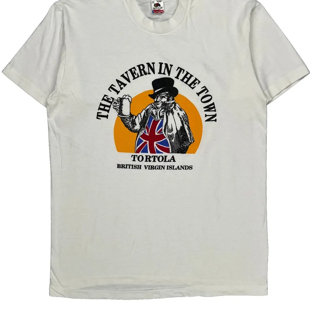 British Virgin Islands Fruit Of The Loom Graphic T-Shirt - Large White Cotton - Image 5