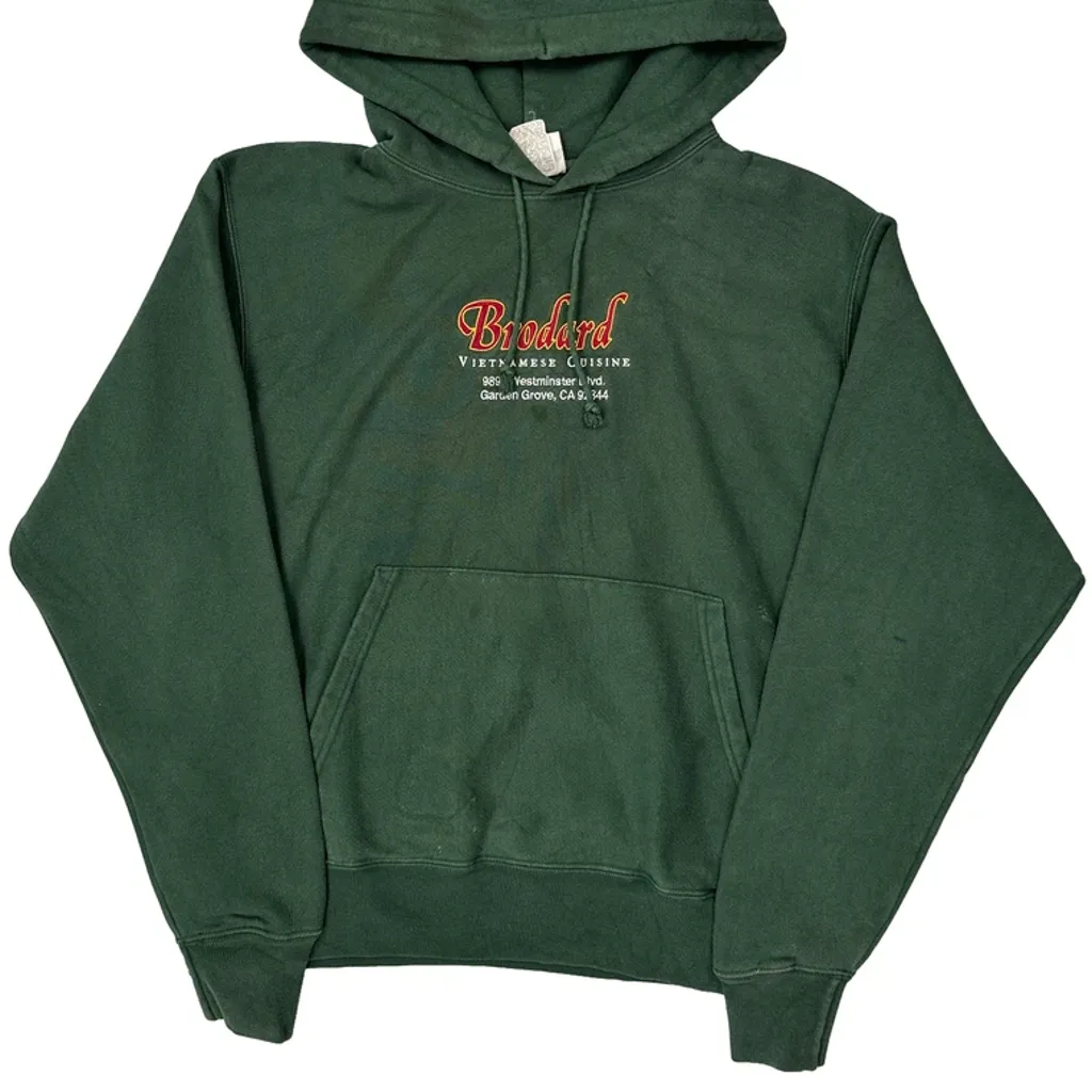 Brodard Champion Hoodie - Medium Green Cotton Blend - Image 4