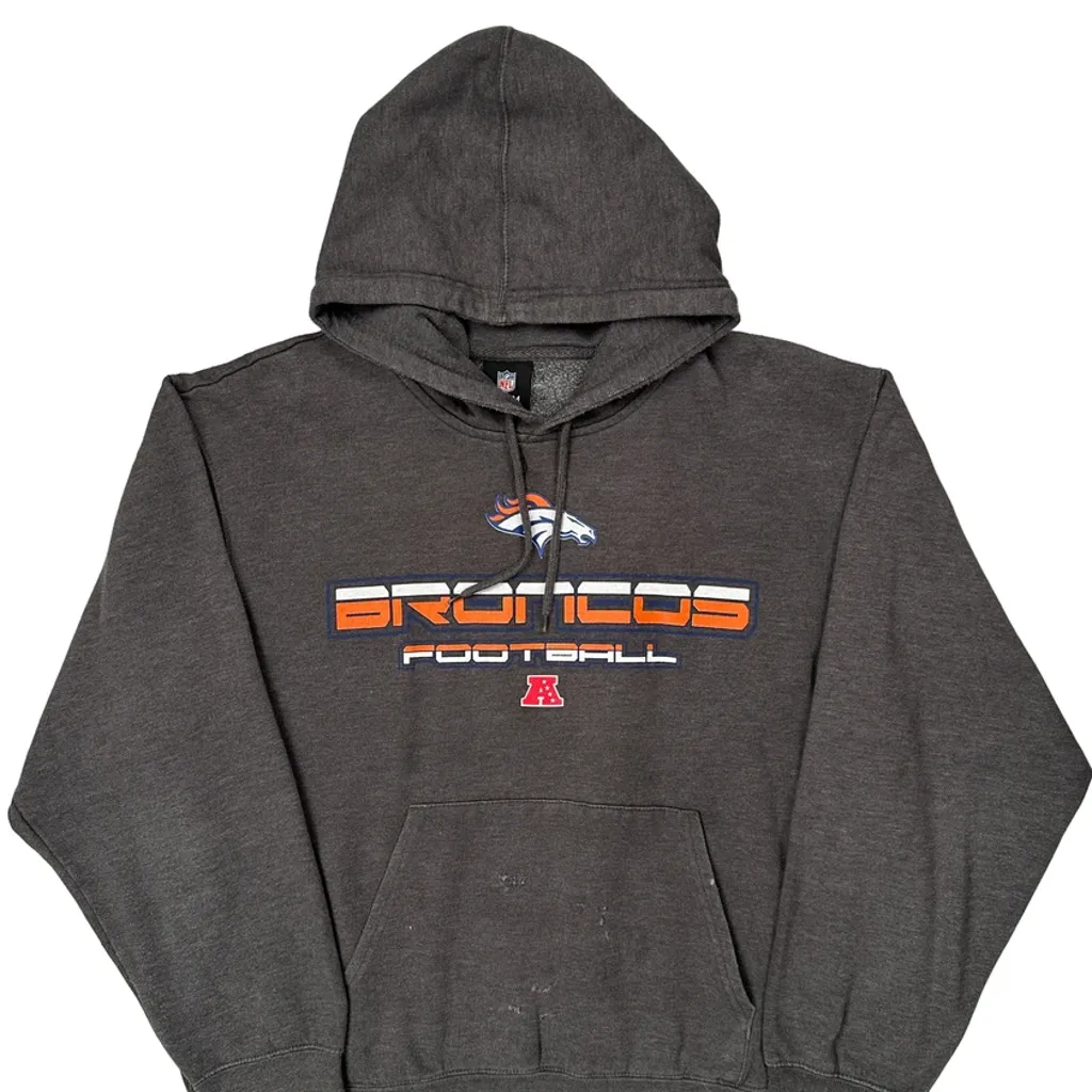 Broncos Nfl Hoodie - XL Grey Cotton - Image 6