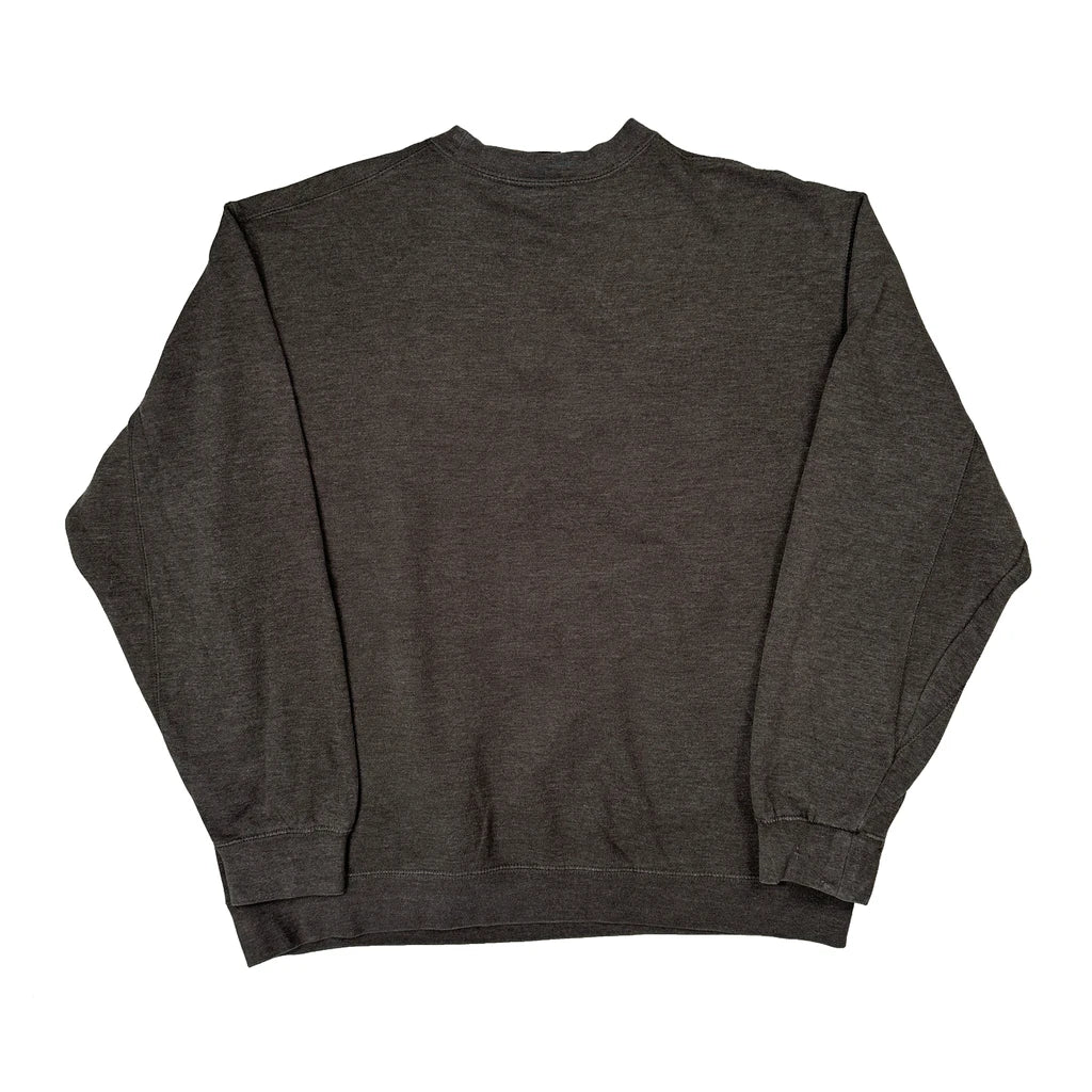 Broncos Nfl Football Sweatshirt - Large Grey Cotton Blend - Image 2