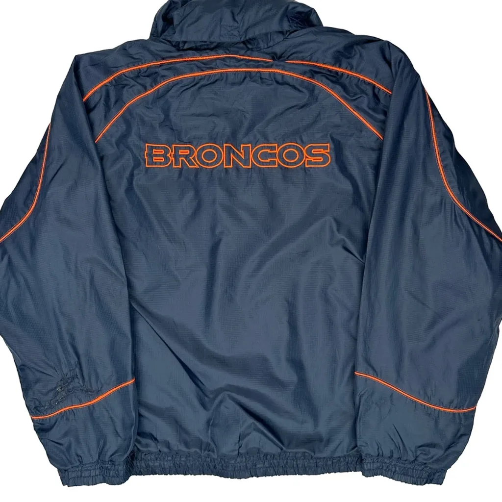 Broncos Nfl Football Windbreaker - XL Blue Polyester - Image 6