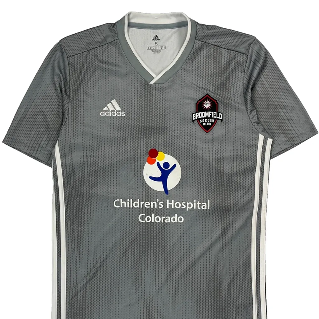 Broomfield Soccer Club Adidas Football Shirt - Small Grey Polyester - Image 4