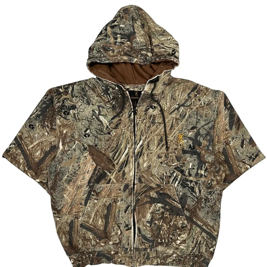 Browning Camo Hoodie - Large Camo Cotton Blend - Image 4