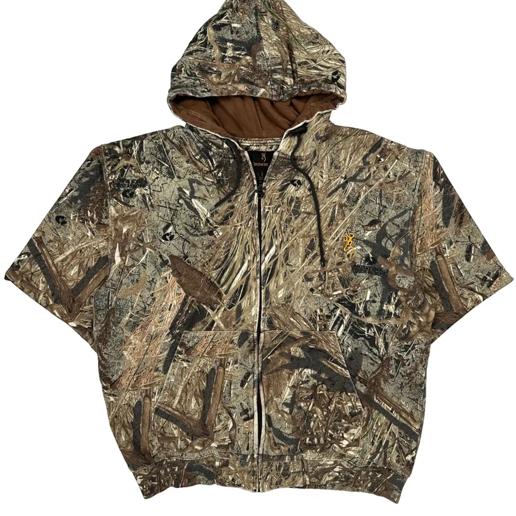 Browning Camo Hoodie - Large Camo Cotton Blend - Image 5