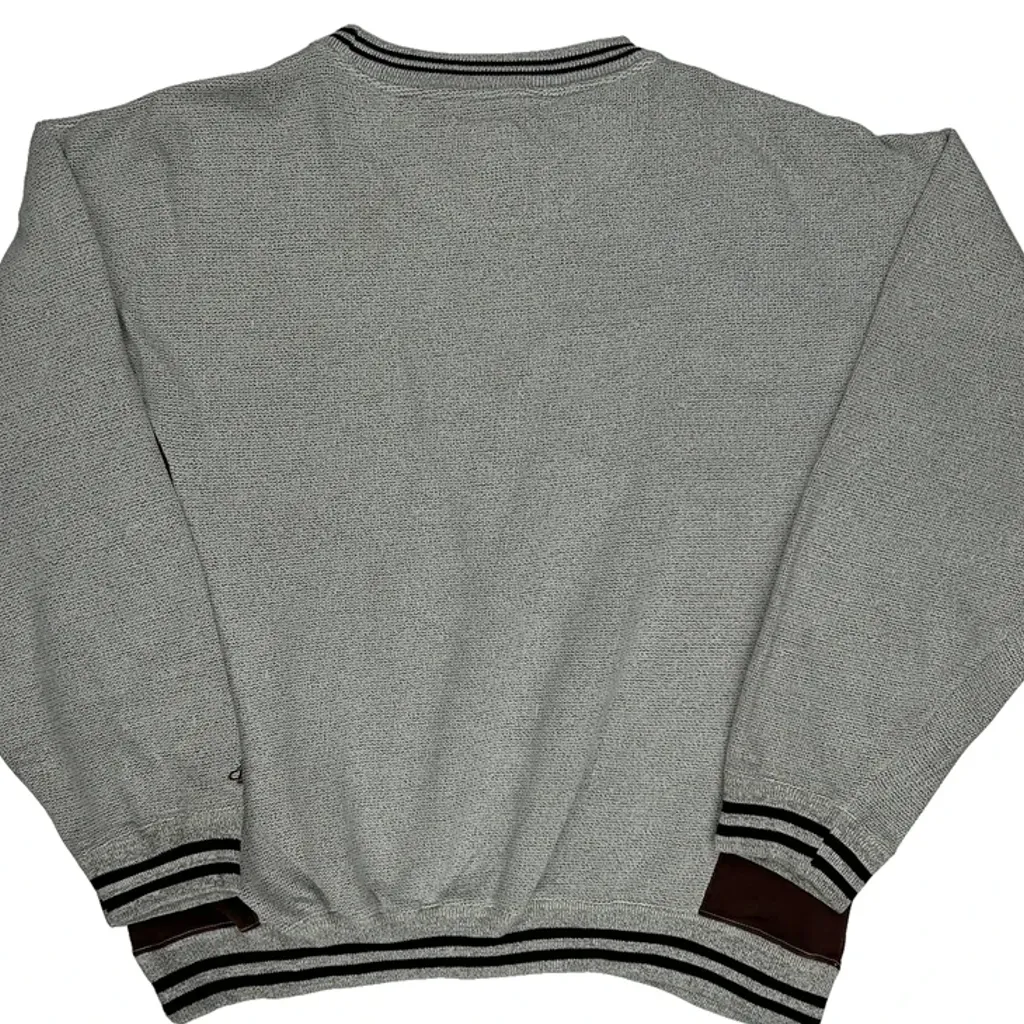 Browns Logo Athletics Football Sweatshirt - Large Grey Cotton Blend - Image 7