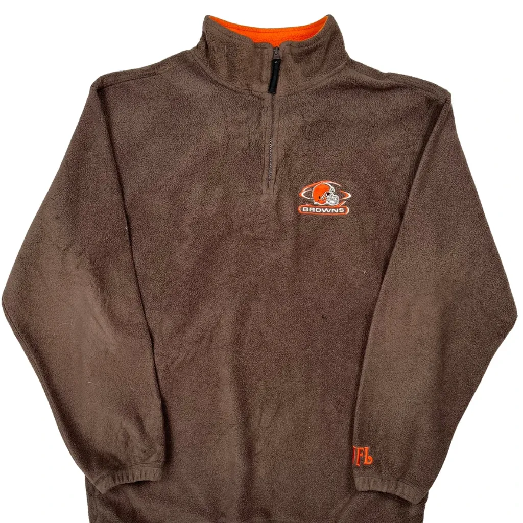 Browns Nfl Football Fleece - Large Brown Polyester - Image 4