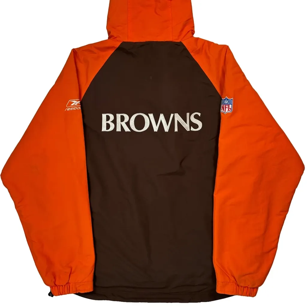 Browns Reebok Nfl Windbreaker - Medium Brown Nylon - Image 8