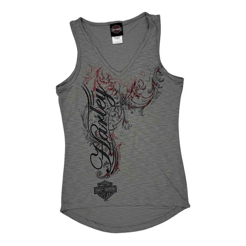 Bruce Rossmeyer'S Daytona H-D Harley Davidson Graphic Tank Top - Medium Gray Cotton