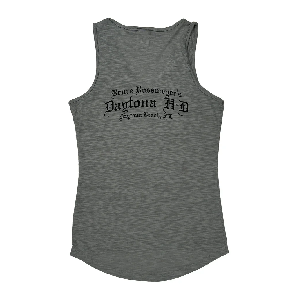 Bruce Rossmeyer'S Daytona H-D Harley Davidson Graphic Tank Top - Medium Gray Cotton - Image 2