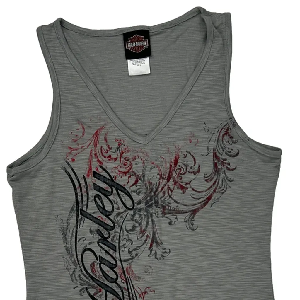 Bruce Rossmeyer'S Daytona H-D Harley Davidson Graphic Tank Top - Medium Gray Cotton - Image 5