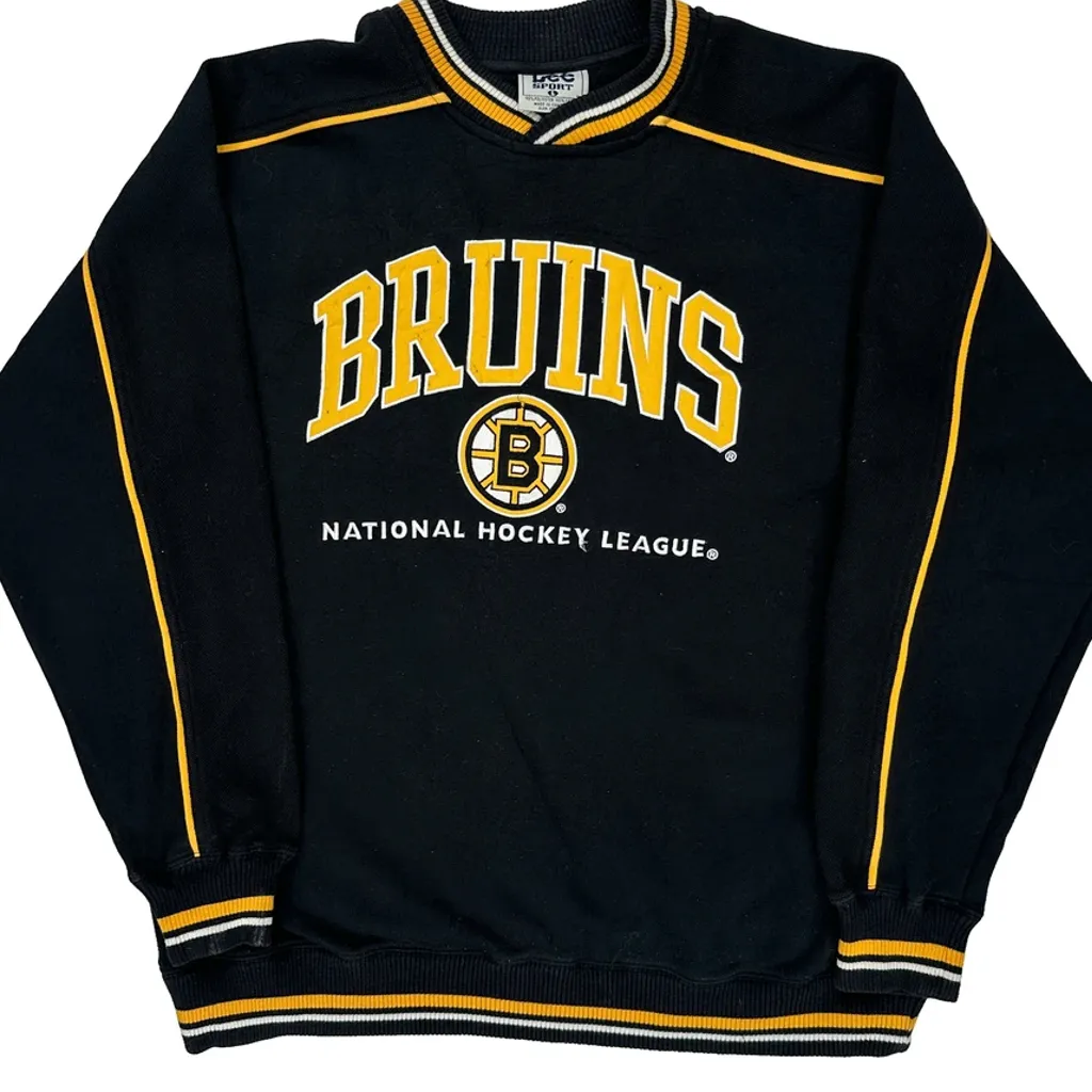 Bruins Lee Sport Sweatshirt - Large Black Polyester Blend - Image 4