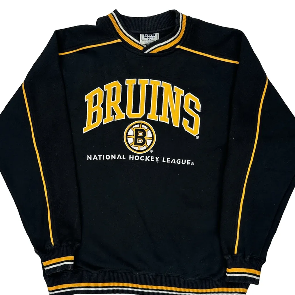 Bruins Lee Sport Sweatshirt - Large Black Polyester Blend - Image 5