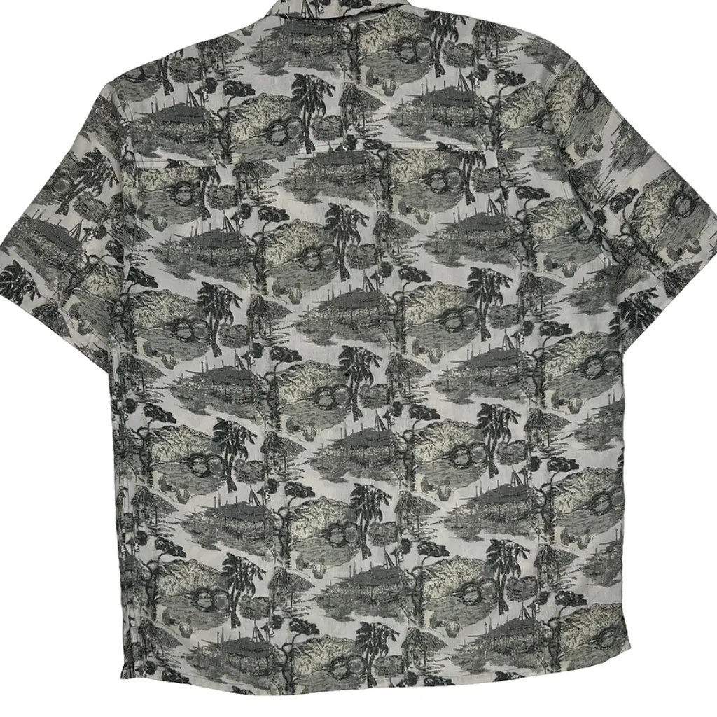 Bruno Hawaiian Shirt - Large Grey Polyester - Image 6