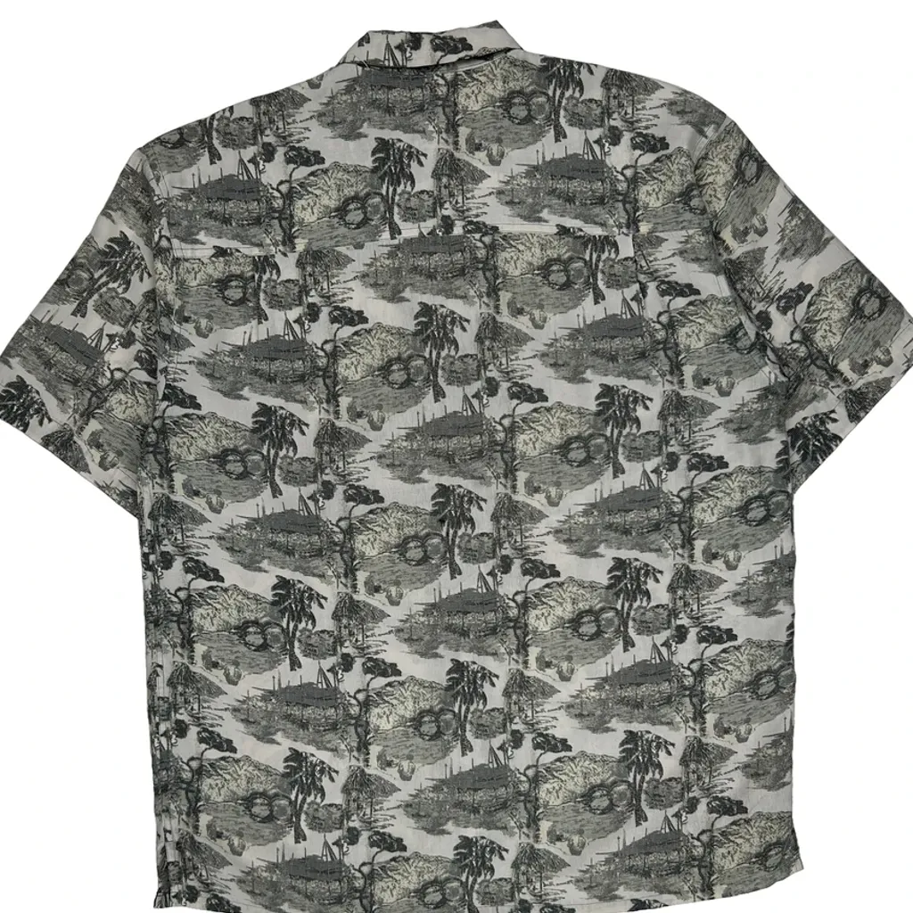 Bruno Hawaiian Shirt - Large Grey Polyester - Image 7