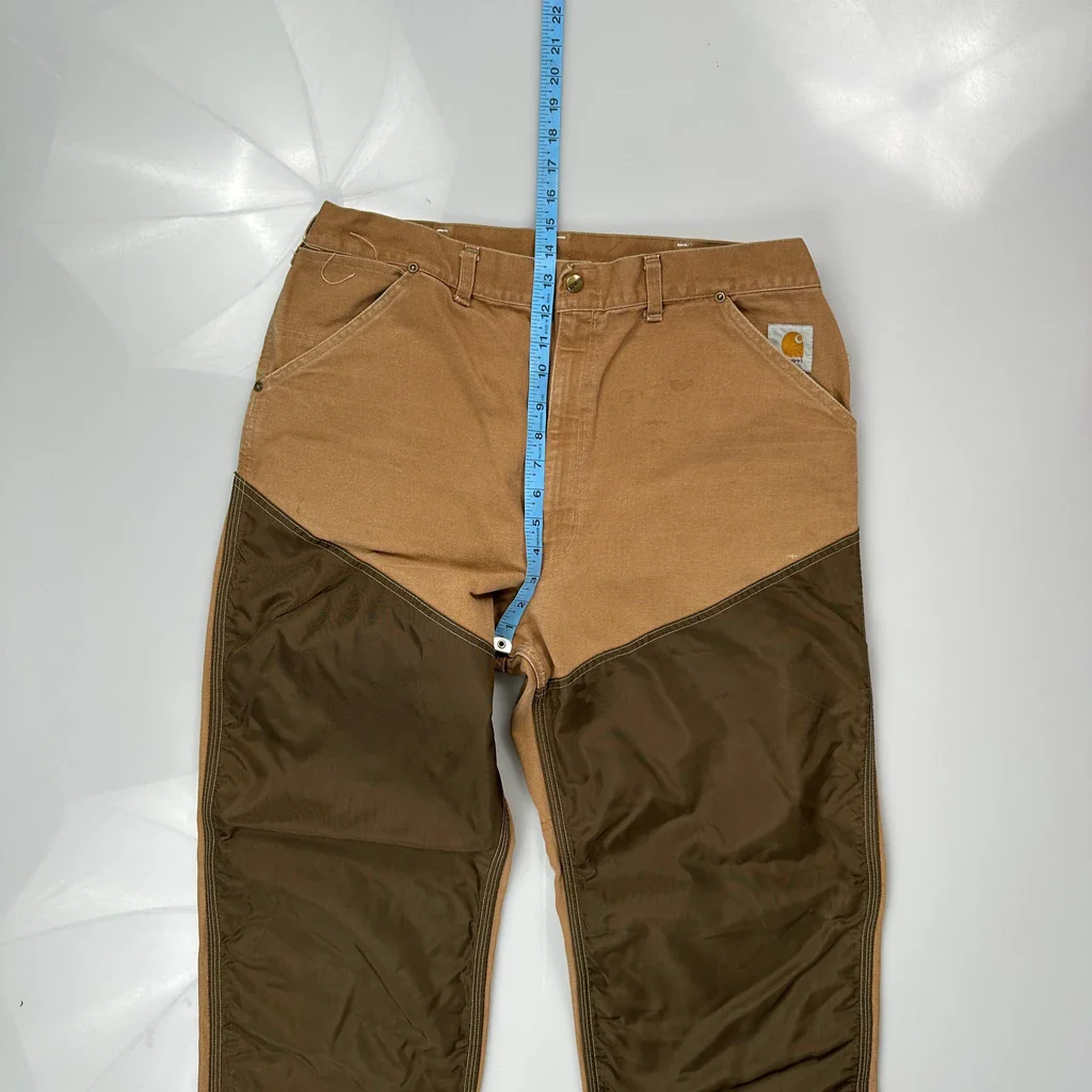 Brush Carhartt Double Knee Carpenter Trousers - 33W 32L Brown Cotton - Image 4