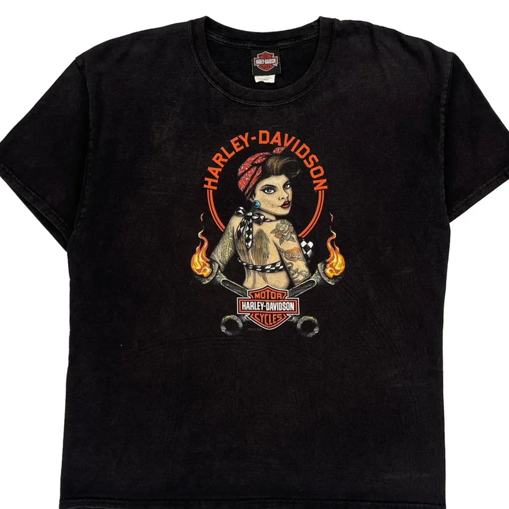 Buckeye Harley-Davidson Harley Davidson Graphic T-Shirt - Large Black Cotton - Image 4