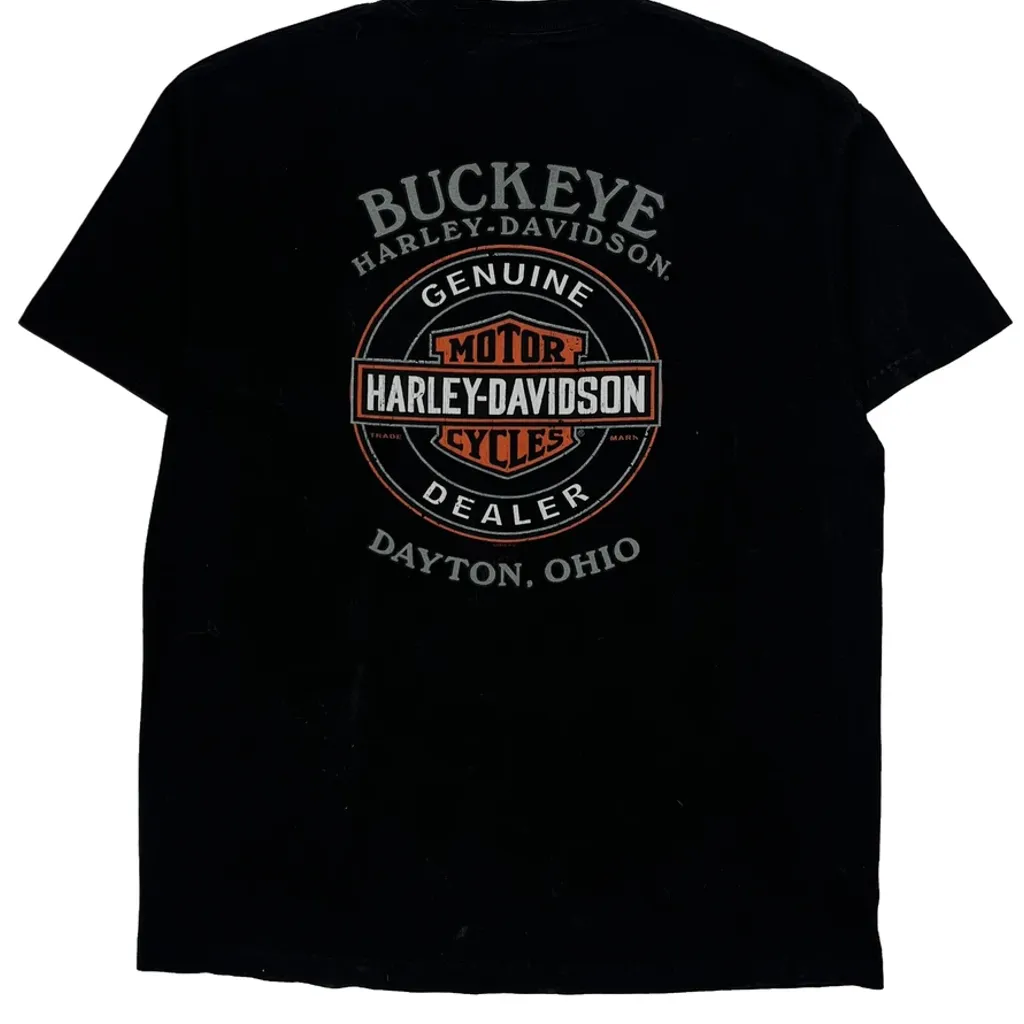 Buckeye Harley-Davidson Harley Davidson Graphic T-Shirt - XL Black Cotton - Image 7