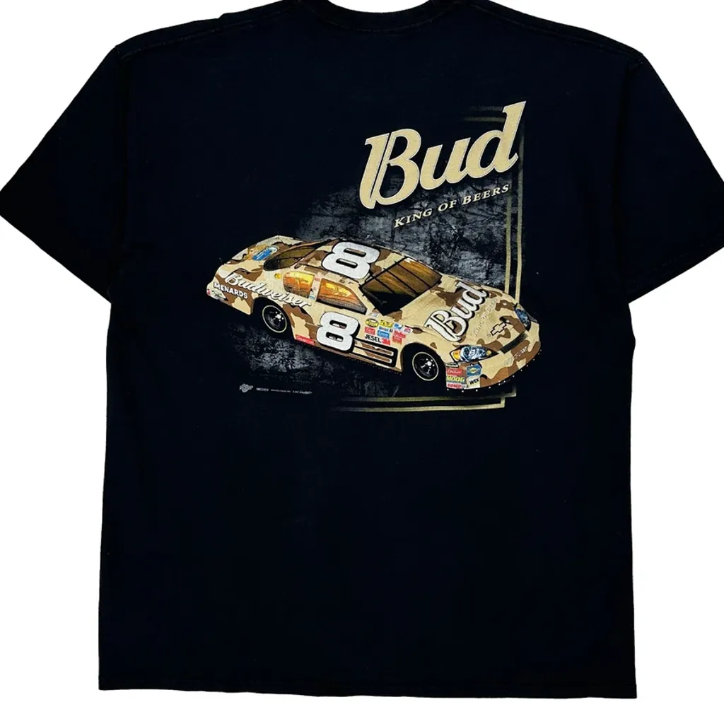 Budweiser Racing Winners Circle Nascar T-Shirt - XL Black Cotton - Image 7
