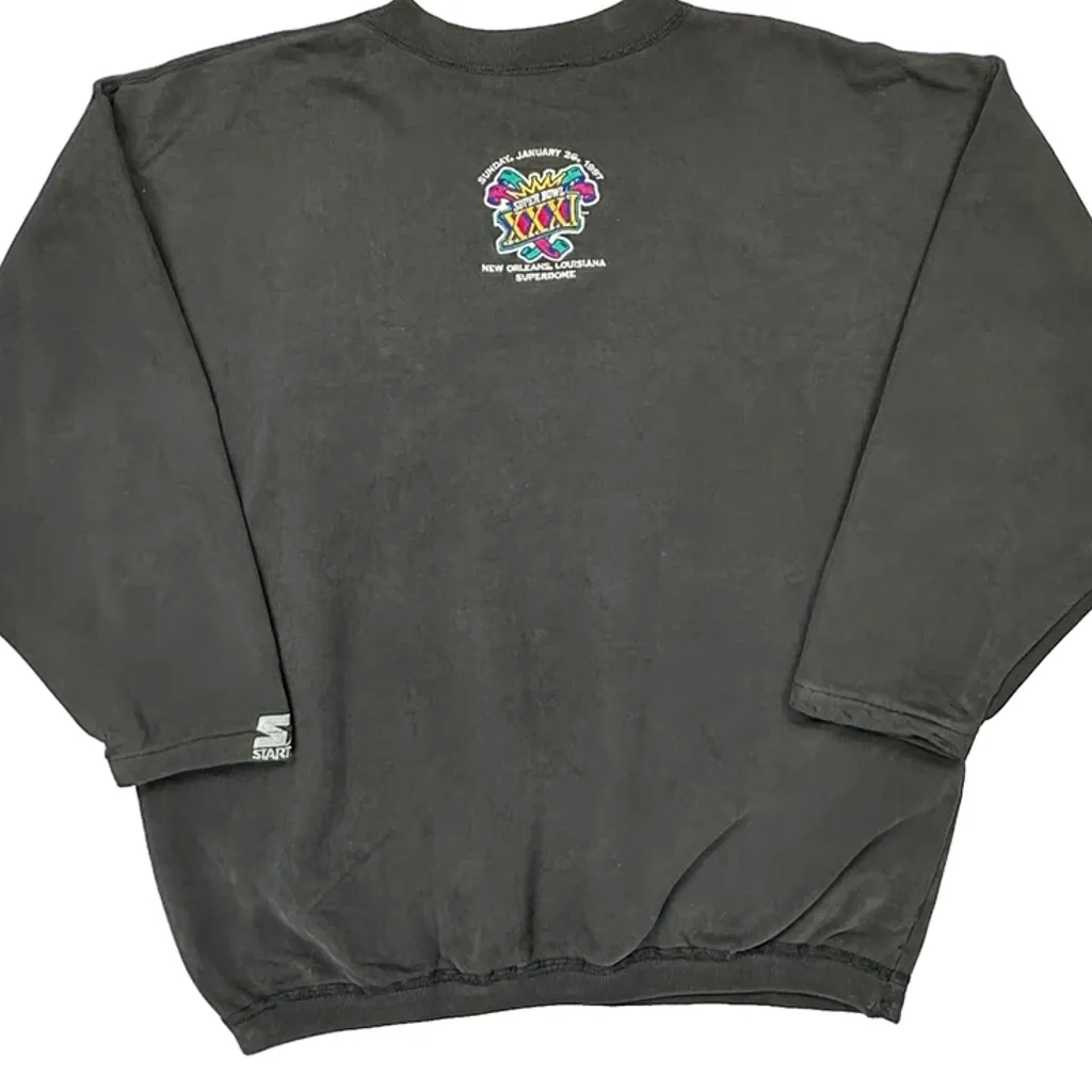 Budweiser Starter One Pound Fleece Sweatshirt - XL Grey Cotton - Image 7